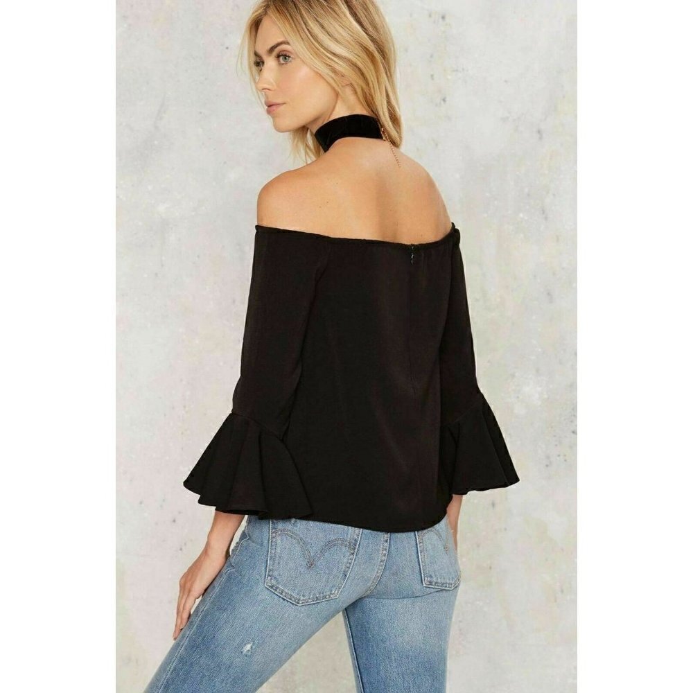 English Factory Take It Off-the-Shoulder Top S - Picture 2 of 4